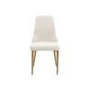 Krzesło tapicerowane jasne złote nogi Modig M4-10