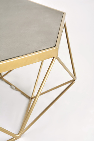 Stolik kawowy złote nogi romb Glamour GL1714