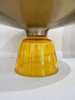 Stolik kawowy glamour Bottle Table 75/37cm żółto-złoty osadzony na szklanej nodze TG-26-low yellow
