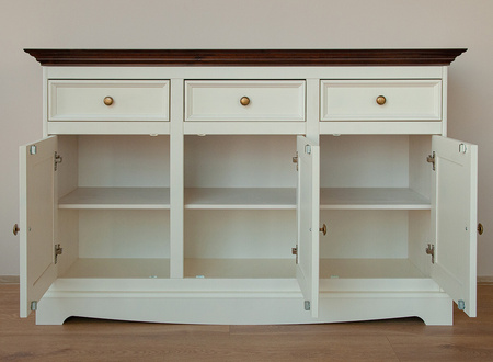 Komoda Belluno Elegante 3.3 biała / orzechowy Katmandu PL002B/O