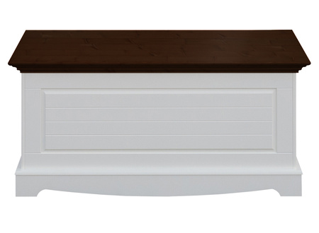 Skrzynia sosnowa Belluno Elegante biała-orzech Katmandu PL038B/O