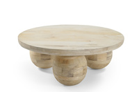 Marmoholz Siena – Stolik Kawowy | Bielony Mango | Ø80 cm
