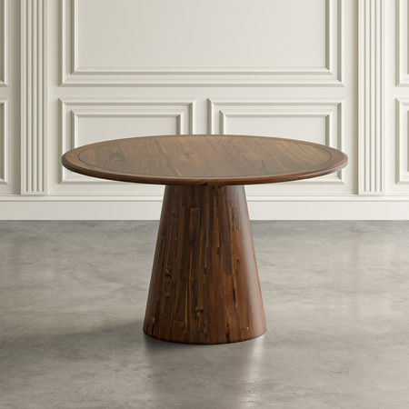 Stół okrągły do jadalni brązowy 127cm Avola AV2271-50