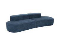 Sofa wypoczynkowa w nowoczesnym designerskim stylu tapicerowana niebieska Nua N75-8