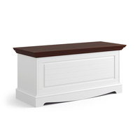 Skrzynia sosnowa Belluno Elegante biała-orzech Katmandu PL038B/O