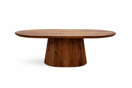 Marmoholz Montemerano Legno – Stolik Kawowy Owalny | Brązowy Mango | 120 x 70 cm