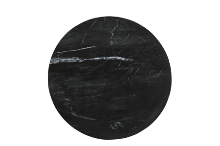 Marmoholz Roma – Stolik Kawowy | Czarny Marmur & Czarny Mango | Ø70 cm