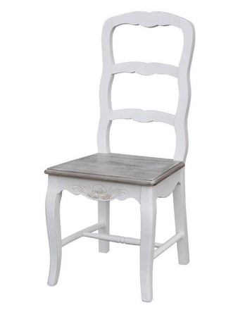 Krzesło drewniane do jadalni stylizowane białe Rimini White RIW028