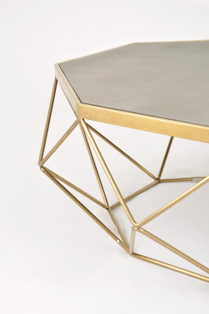 Stolik kawowy złote nogi romb Glamour GL1714