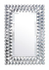 Lustro glamour Napoli 67/97cm wyszukane prostokątne z ramą z kryształkami w kształcie łez HJA18264
