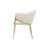 Krzesło tapicerowane jasne złote nogi Modig M5-10