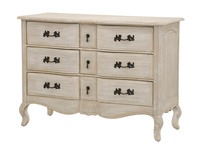 Komoda drewniana z szufladami jasnobeżowa Venezia Bianco VEB815K