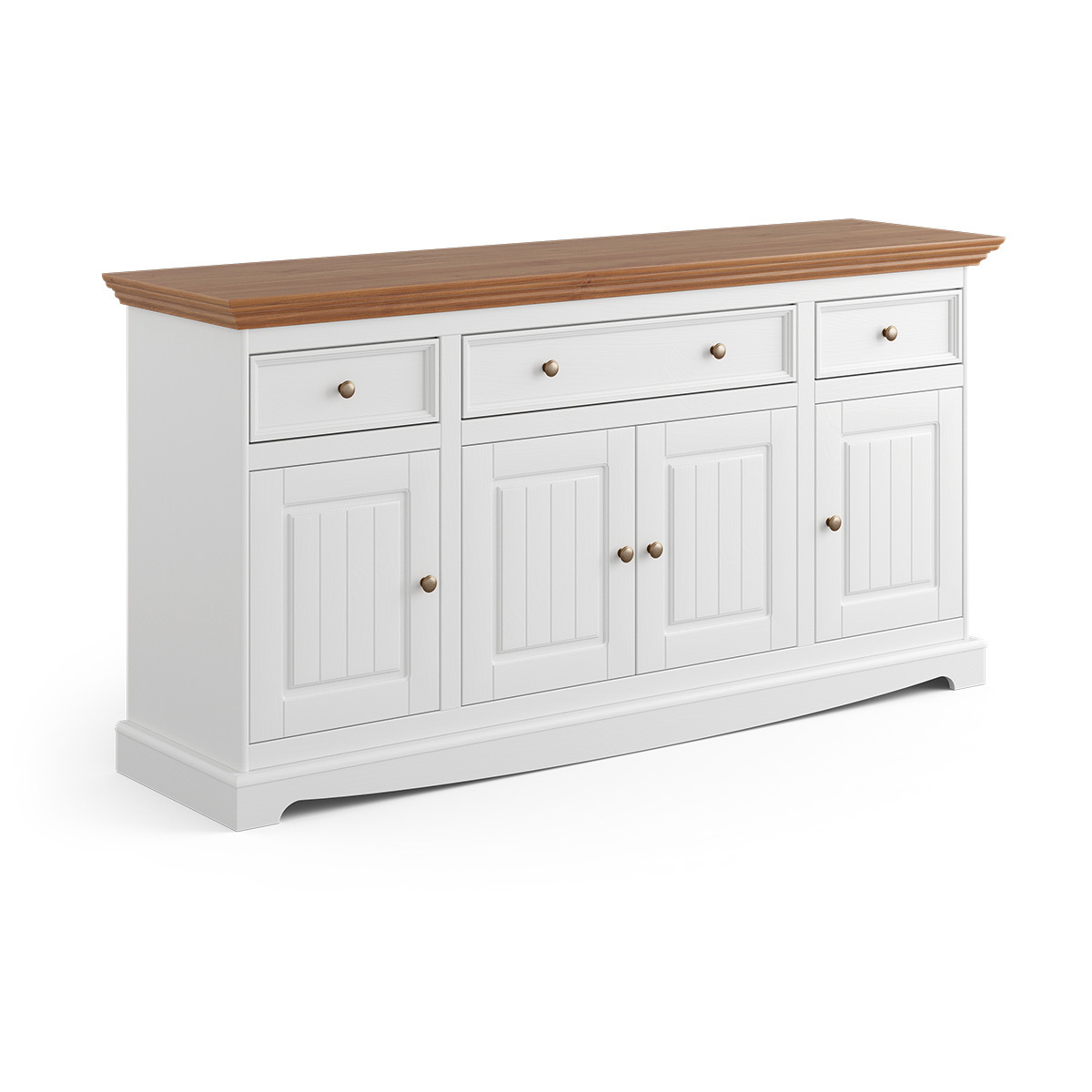 Komoda Belluno Elegante 4.3 biała / dąb Katmandu PL004B/D