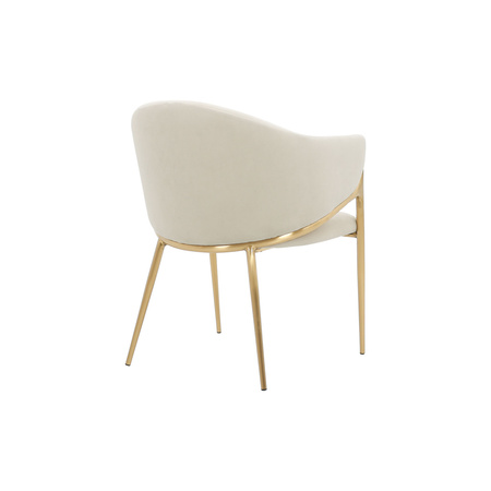 Krzesło tapicerowane jasne złote nogi Modig M5-10