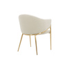Krzesło tapicerowane jasne złote nogi Modig M5-10