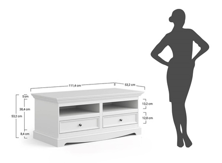 Komoda TV Belluno Elegante biała Katmandu PL009B