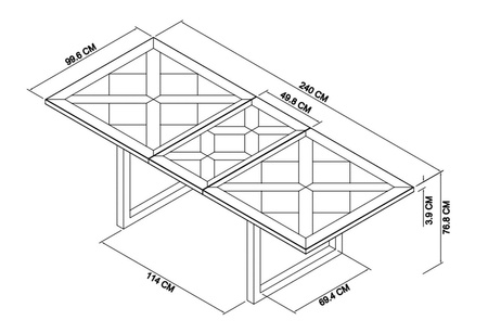 Stół rozkładany 190-240cm Indus IN01-2
