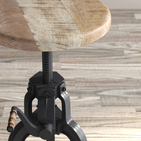 Stolik w minimalistycznym stylu Avola AV1730-63 naturalne drewno nogi czarne stalowe