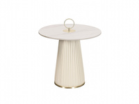 Stolik kawowy okrągły kremowy Modig M73