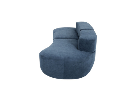 Sofa wypoczynkowa w nowoczesnym designerskim stylu tapicerowana niebieska Nua N75-8