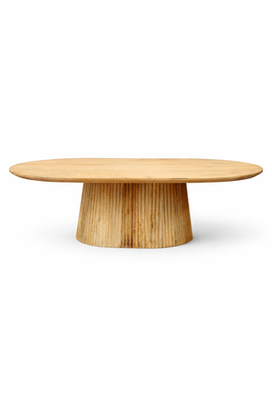 Marmoholz Montemerano Legno – Stolik Kawowy Owalny | Jasny Mango | 120 x 70 cm