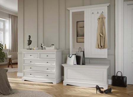 Komoda biała 5 szuflad Belluno Elegante Katmandu PL005B 