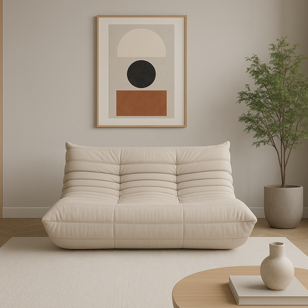 Sofa wypoczynkowa w nowoczesnym stylu tapicerowana jasna Nua N24-4