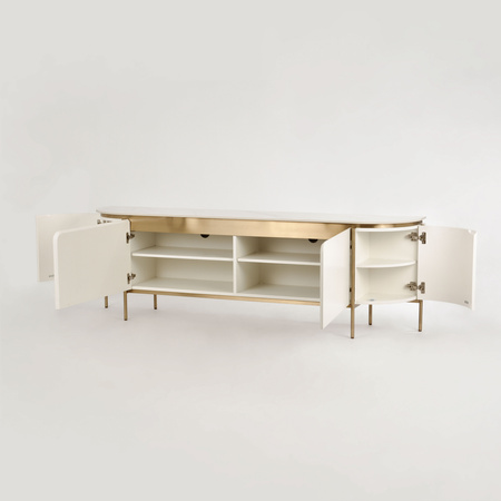 Komoda szafka RTV kremowa złota Stilig ST120