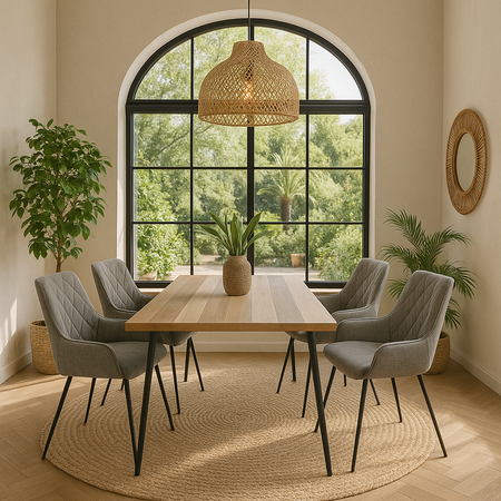 Stół prostokątny czarne nogi 180cm Adesso ADESD05-180