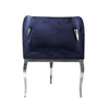 Fotel welurowy Morello 55/59/78cm ciemnoniebieski na srebrnych nóżkach TG-317 silv/darkblue