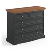 Komoda 5 szuflad grafit - dąb Belluno Elegante  Katmandu PL005G/D
