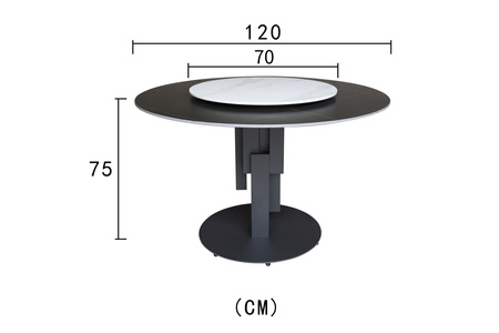 Stół okrągły w nowoczesnym stylu czarny 120cm Modig M21