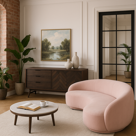 Sofa różowa Nua N77-25