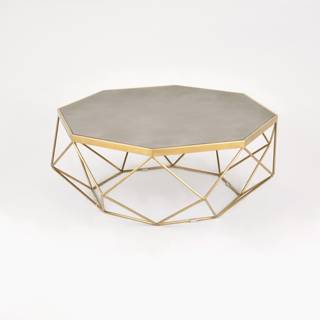 Stolik kawowy złote nogi romb Glamour GL1714