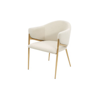 Krzesło tapicerowane jasne złote nogi Modig M5-10