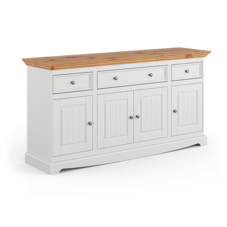 Komoda 4.3 biała - naturalna sosna Belluno Elegante Katmandu PL004B/P