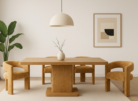 Krzesło tapicerowane żółte Leith LET71OG