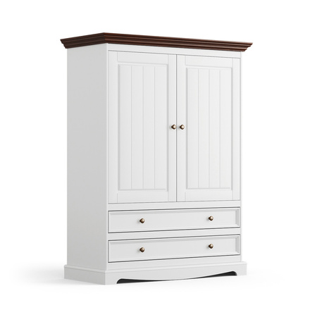 Sosnowa bieliźniarka biały - orzech do salonu Belluno Elegante Katmandu PL033B/O