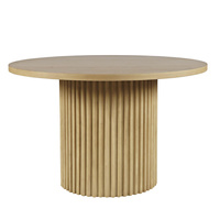 Stół drewniany okrągły do jadalni w nowoczesnym stylu jasne drewno 122cm Avola AV2421-48