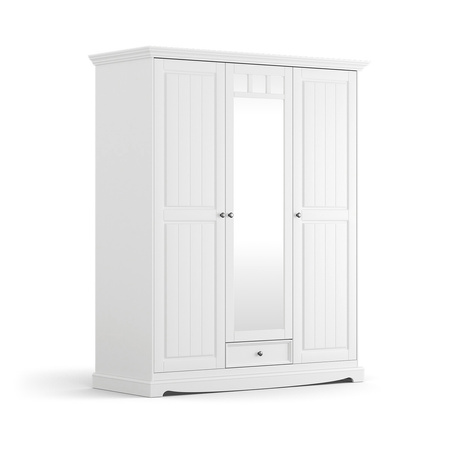 Szafa biała z lustrem 3d Belluno Elegante Katmandu PL012B 