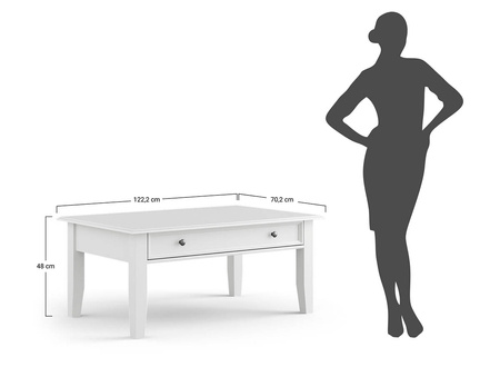 Ława sosnowa biała Belluno Elegante  Katmandu PL006B