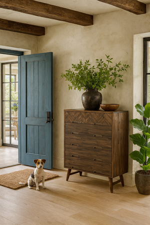 Komoda brązowa z szufladami Ashton ASTB03-H125