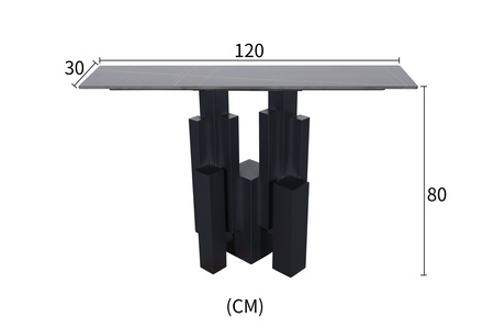 Konsola w nowoczesnym stylu czarna 120cm Modig M20-120