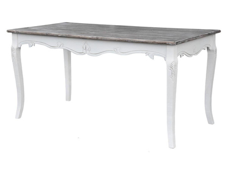 Stół do jadalni stylizowany prostokątny drewniany biały 160cm Rimini White RIW026