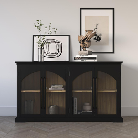 Komoda w nowoczesnym stylu czarna do salonu sypialni jadalni Avola AV2295-65 