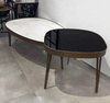 Stoliki kawowe Somma glamour 110/70/37cm i 55/55/47cm z ceramicznym i szklanym blatem 117_black/white