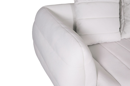 Sofa w nowoczesnym stylu welurowa jasna z poduszkami Nua N90-3