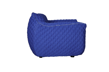 Fotel niebieski tapicerowany Nua N25-B