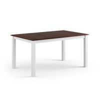 Stół sosnowy Belluno Elegante biały-orzech  Katmandu PL022B/O