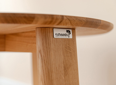 Stolik kawowy okrągły dębowy 61 cm Monti Katmandu PRHMON61D